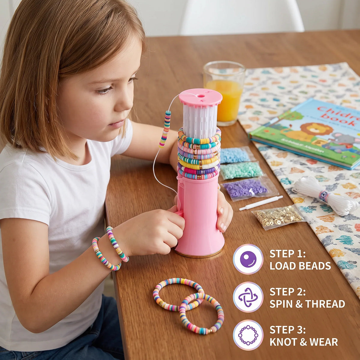 Jewelry Making Kit Beads & Charms Bracelet Necklace Set