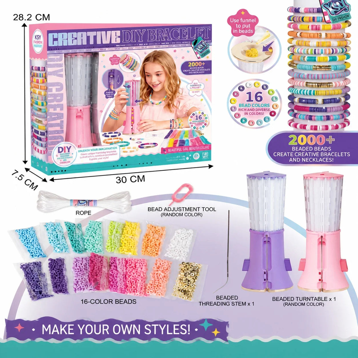 Jewelry Making Kit Beads & Charms Bracelet Necklace Set