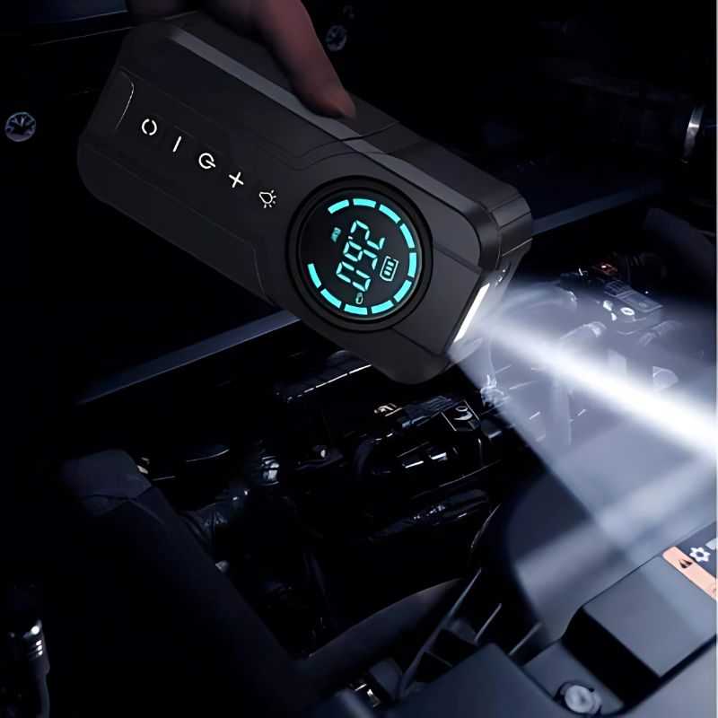 Jump Starter & Tire Inflator PSI & Battery Display