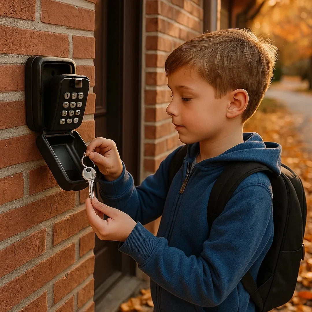 Key Lock Box Weather-Resistant Metal Adjustable Combination Wall-Mounted