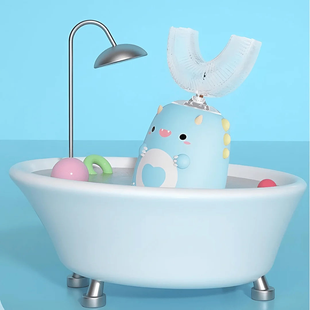 Kids' Electric Toothbrush 360° Silicone Dinosaur Design