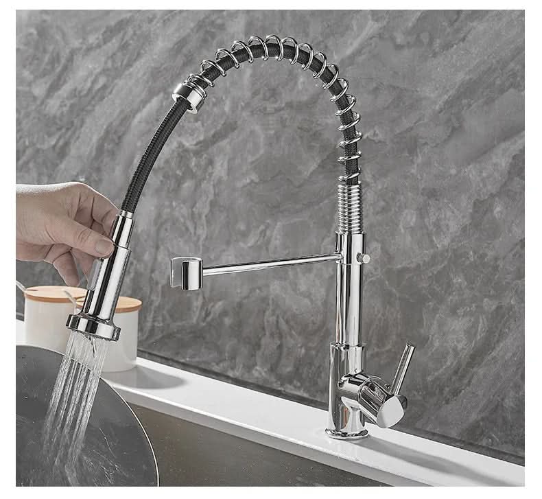 Kitchen Faucet Brass Dual Spout Two Stream Options