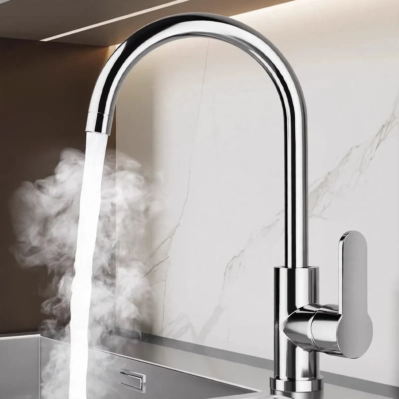 Kitchen Faucet High Arc Ceramic Valve Rust-Resistant