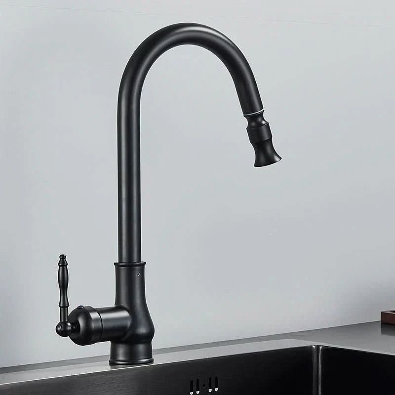 Kitchen Faucet Pull-Out Spray Head High-Arc Brass Construction