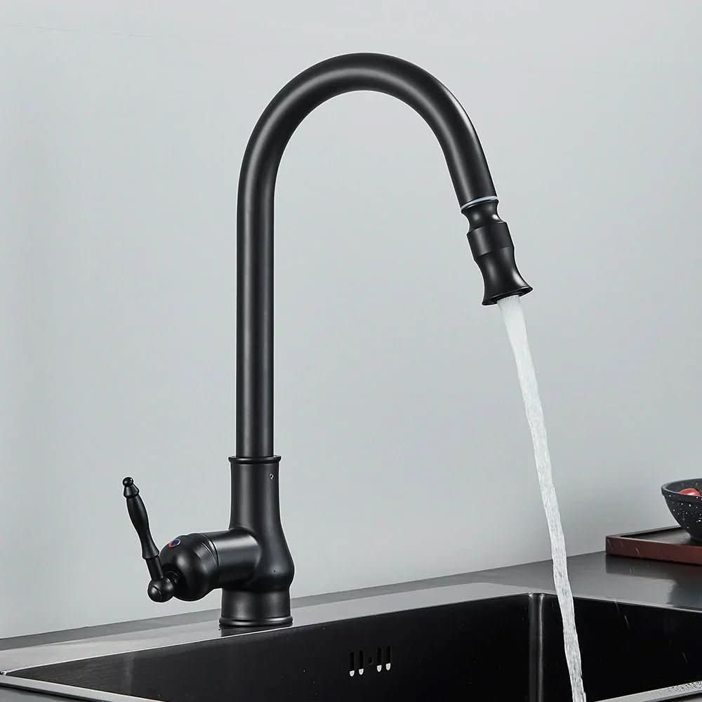 Kitchen Faucet Pull-Out Spray Head High-Arc Brass Construction