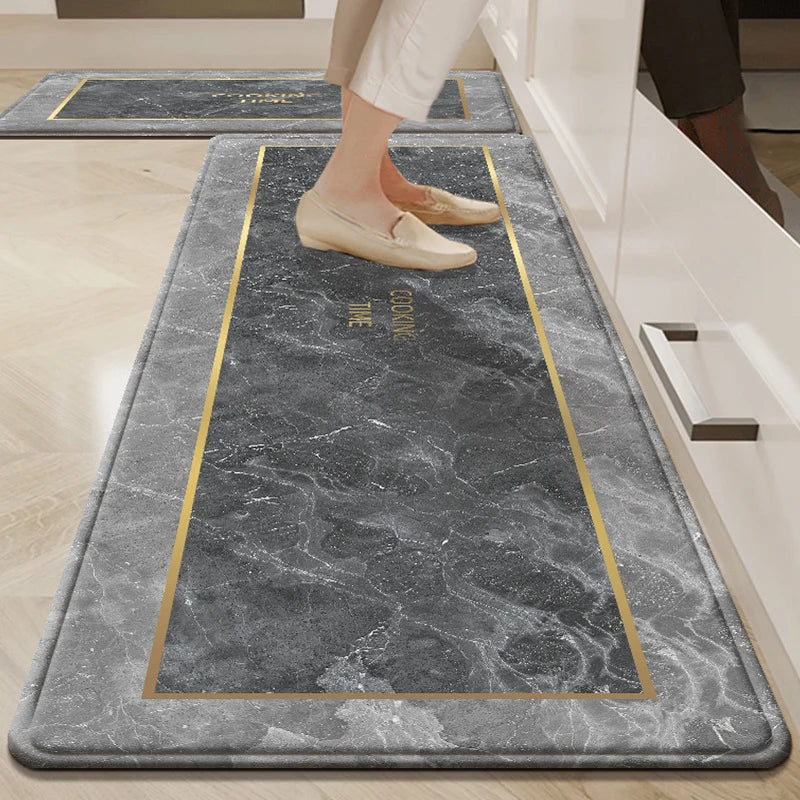 Kitchen Floor Mat Cushioned Non-Slip Easy-Clean