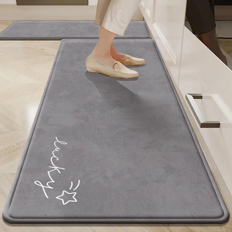 Kitchen Floor Mat Cushioned Non-Slip Easy-Clean