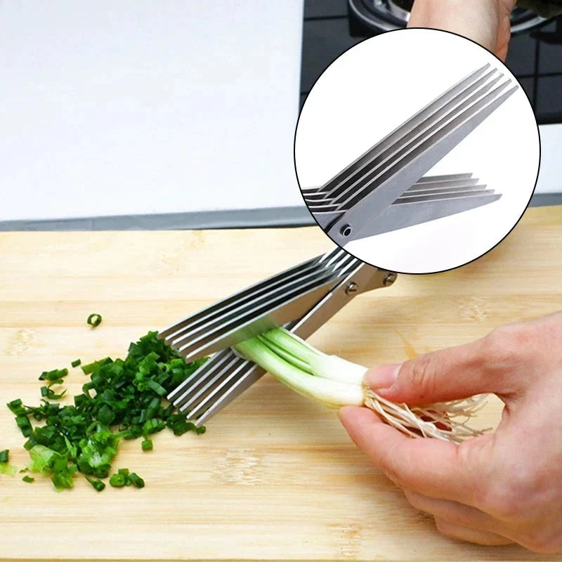 Kitchen Scissors Five-Layer Stainless Steel Blades Ergonomic Handles