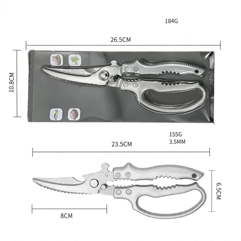 Kitchen Shears Stainless Steel Heavy-Duty Poultry & Bone Cutting