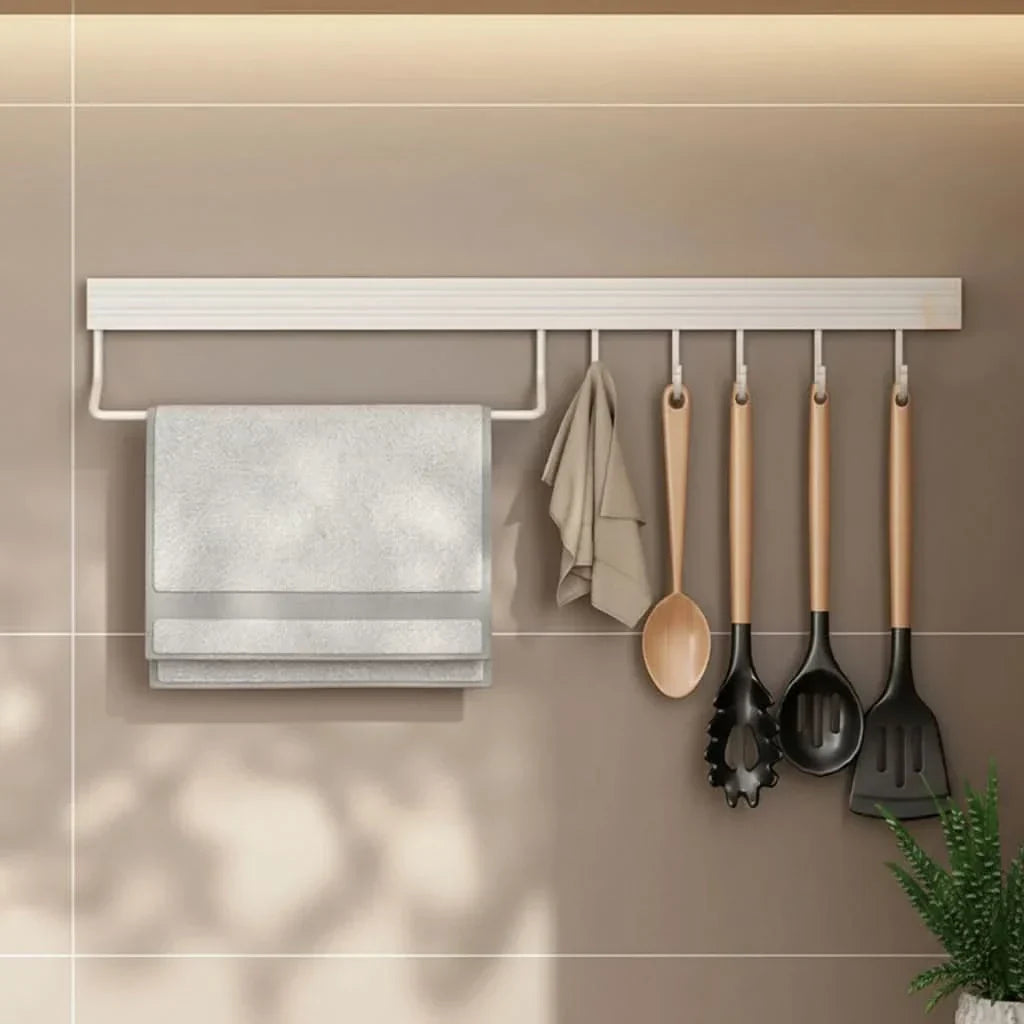 Kitchen Utensil Rack No-Drill Wall-Mounted Rust-Resistant
