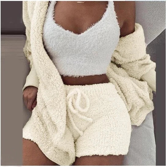 Knit Lounge Set Soft Lightweight 3-Piece Set