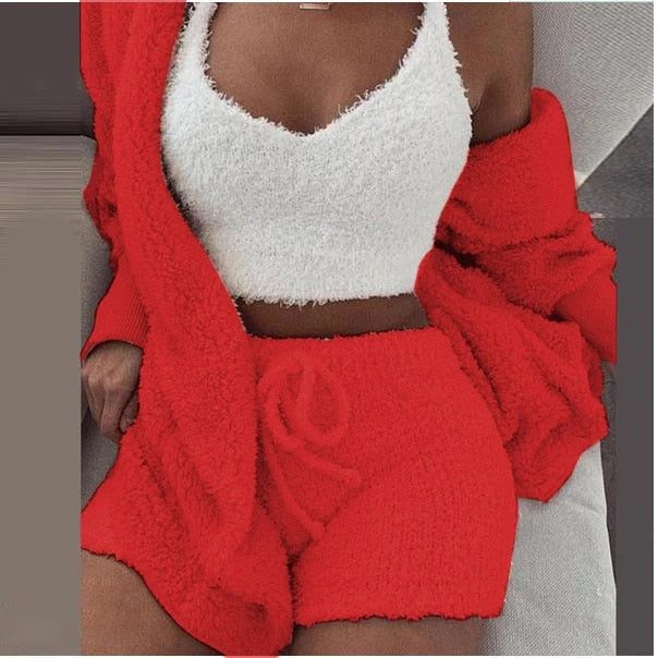Knit Lounge Set Soft Lightweight 3-Piece Set