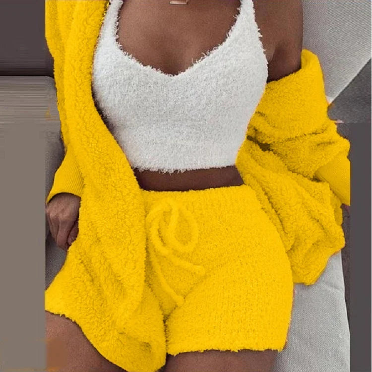 Knit Lounge Set Soft Lightweight 3-Piece Set