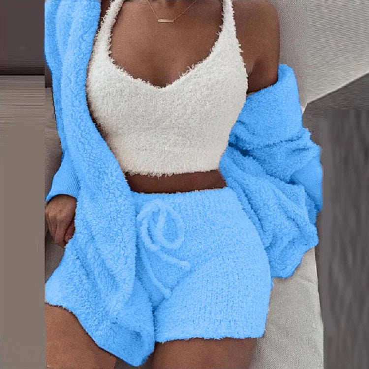 Knit Lounge Set Soft Lightweight 3-Piece Set