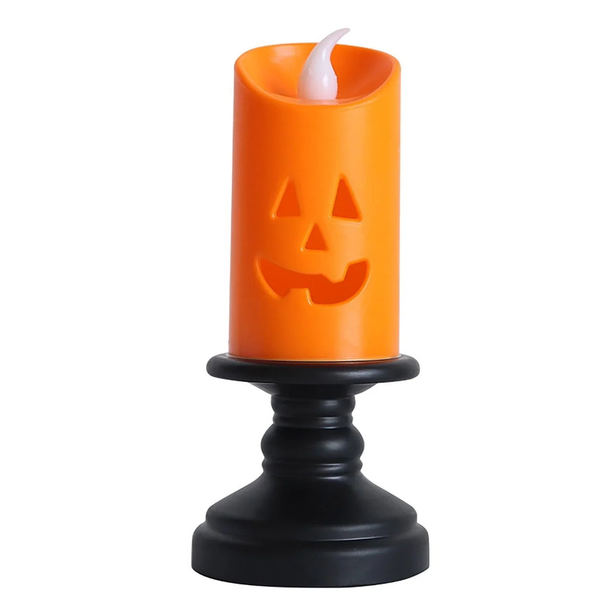LED Candle Pumpkin Ghost Face Battery-Powered Flame-Free Glow