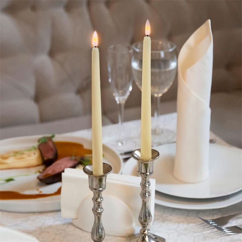 LED Taper Candles Flameless Remote Control Dimmable