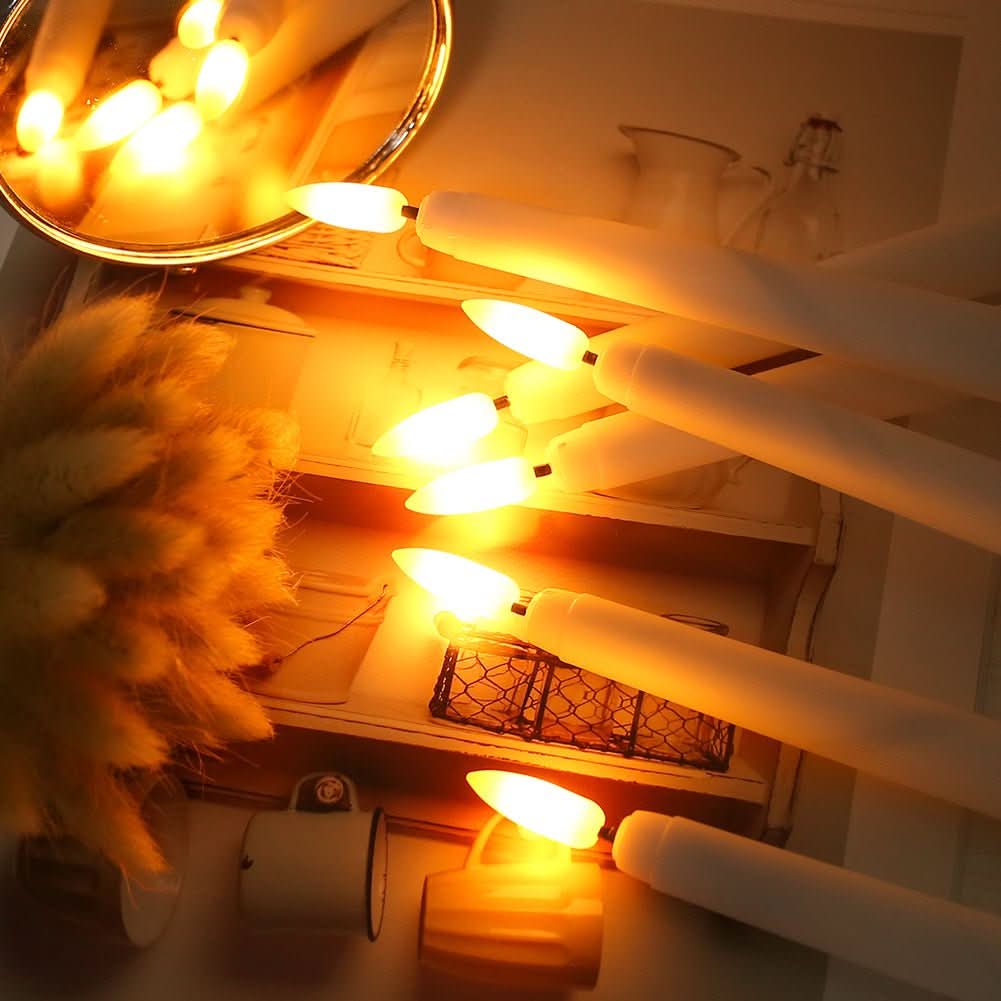 LED Taper Candles Flameless Remote Control Dimmable