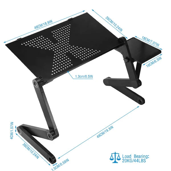 Laptop Stand Adjustable Rotating With Removable Mouse Pad