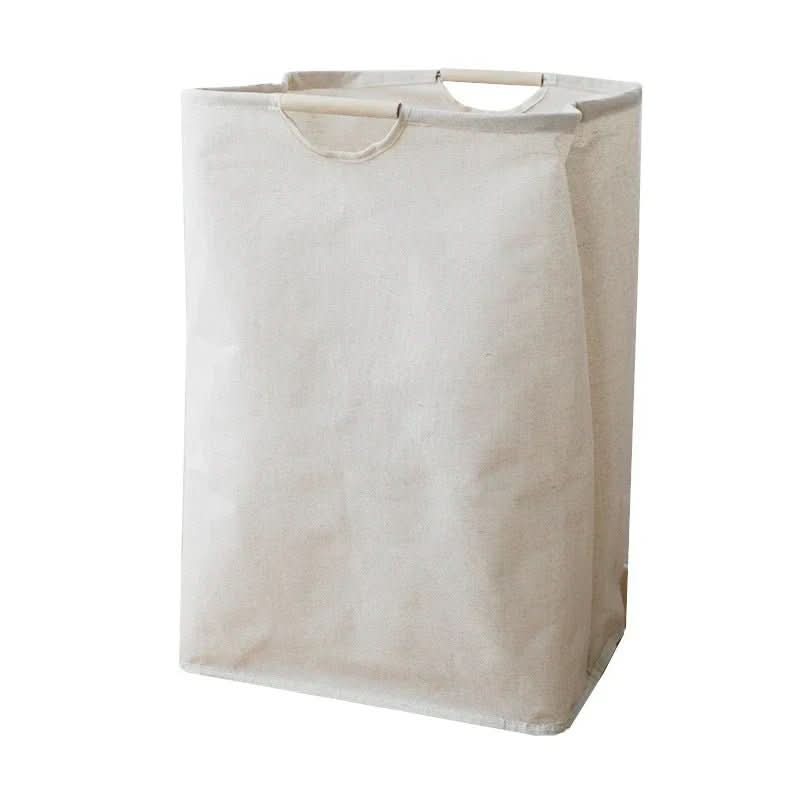 Laundry Basket Cotton And Linen Foldable With Carry Handles