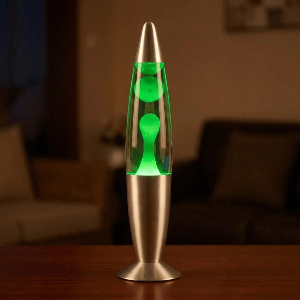 Lava Lamp Flowing Wax Warm LED Light Compact Base