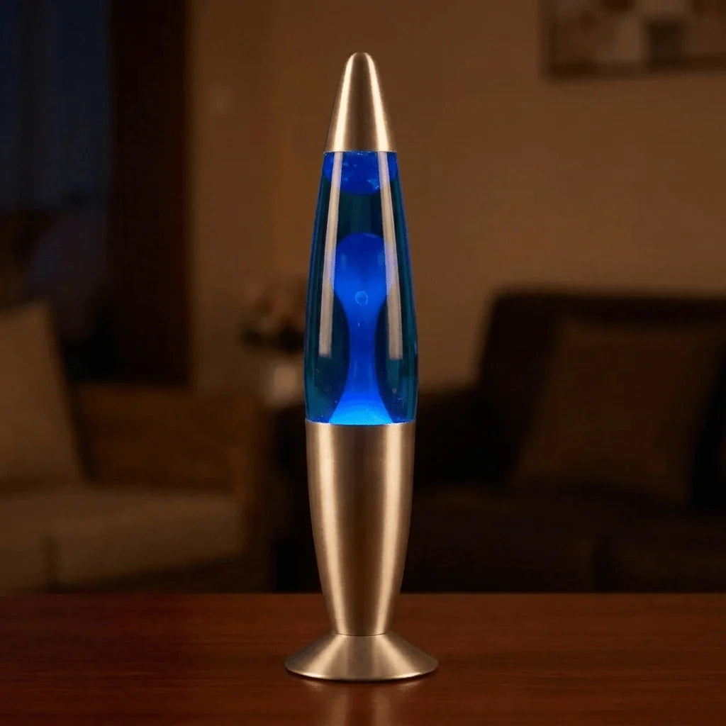 Lava Lamp Flowing Wax Warm LED Light Compact Base
