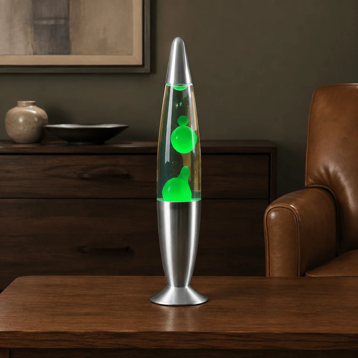 Lava Lamp Flowing Wax Warm LED Light Compact Base