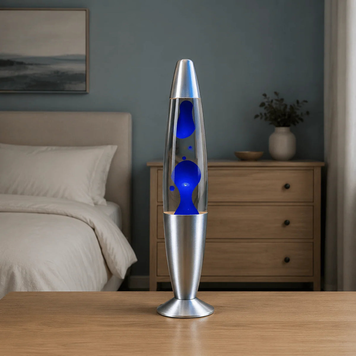 Lava Lamp Flowing Wax Warm LED Light Compact Base