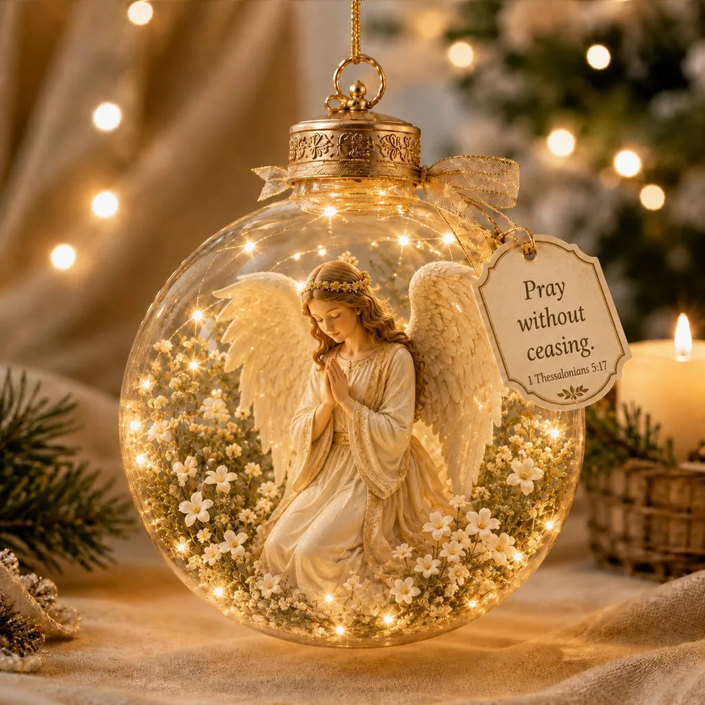 Lighted Christian Ornament Scripture Keepsake 8 Designs