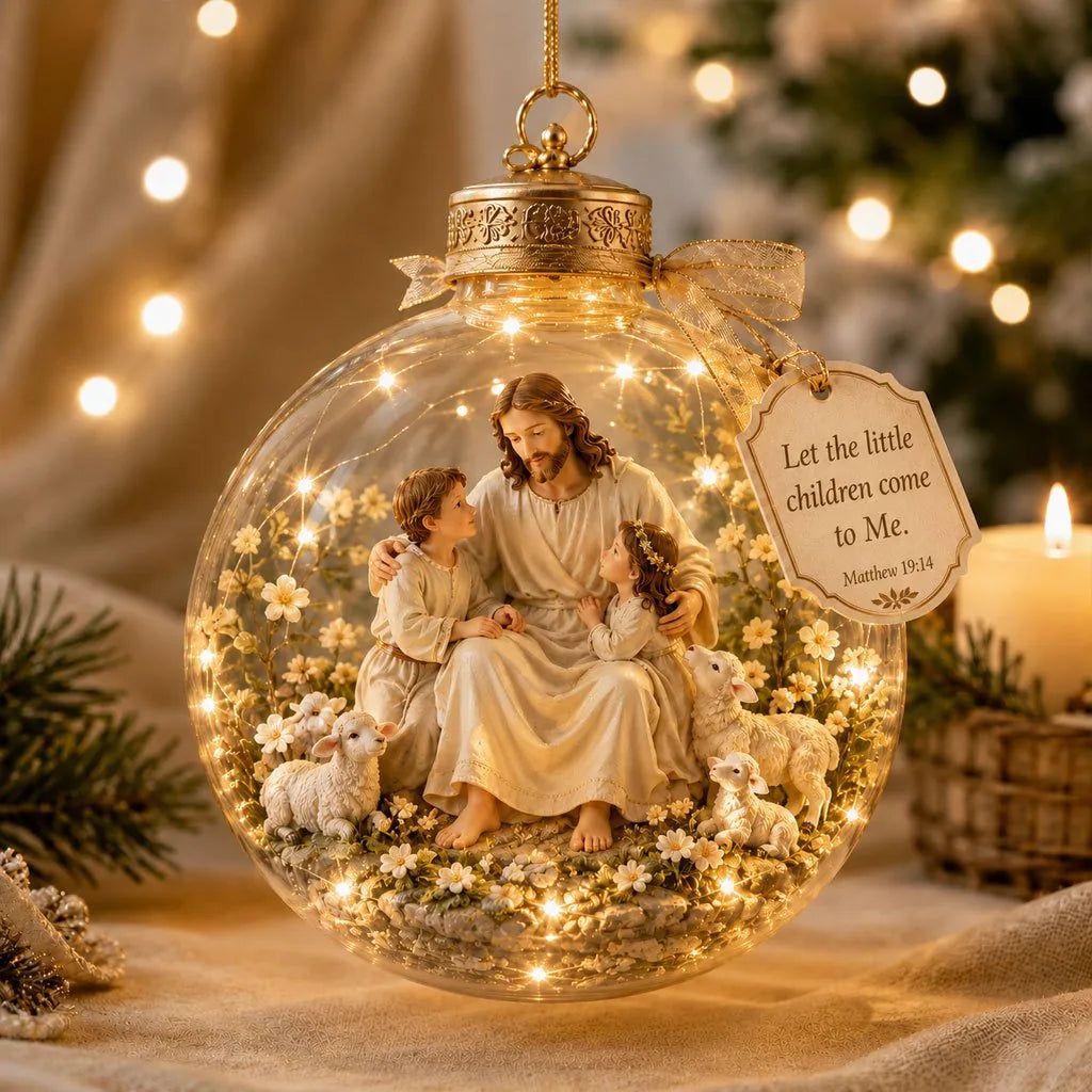 Lighted Christian Ornament Scripture Keepsake 8 Designs