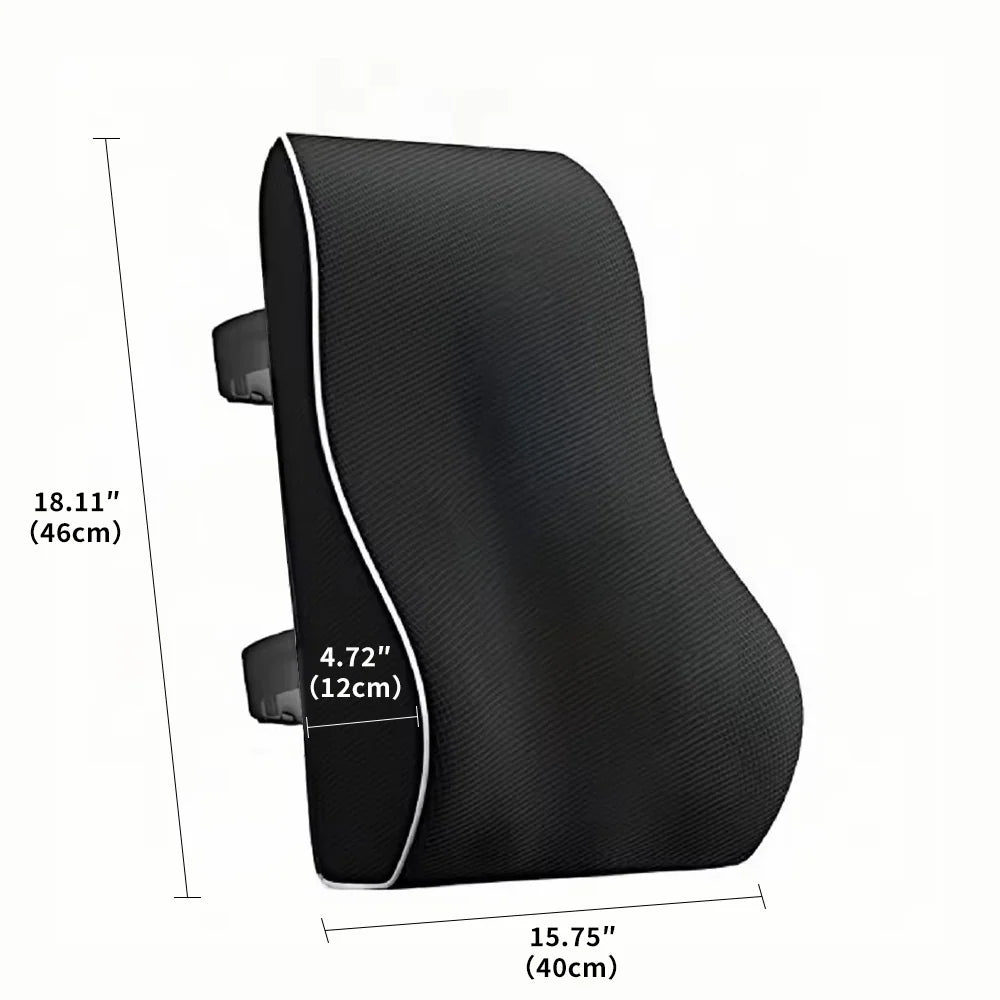 Lumbar Support Cushion Memory Foam Dual Straps