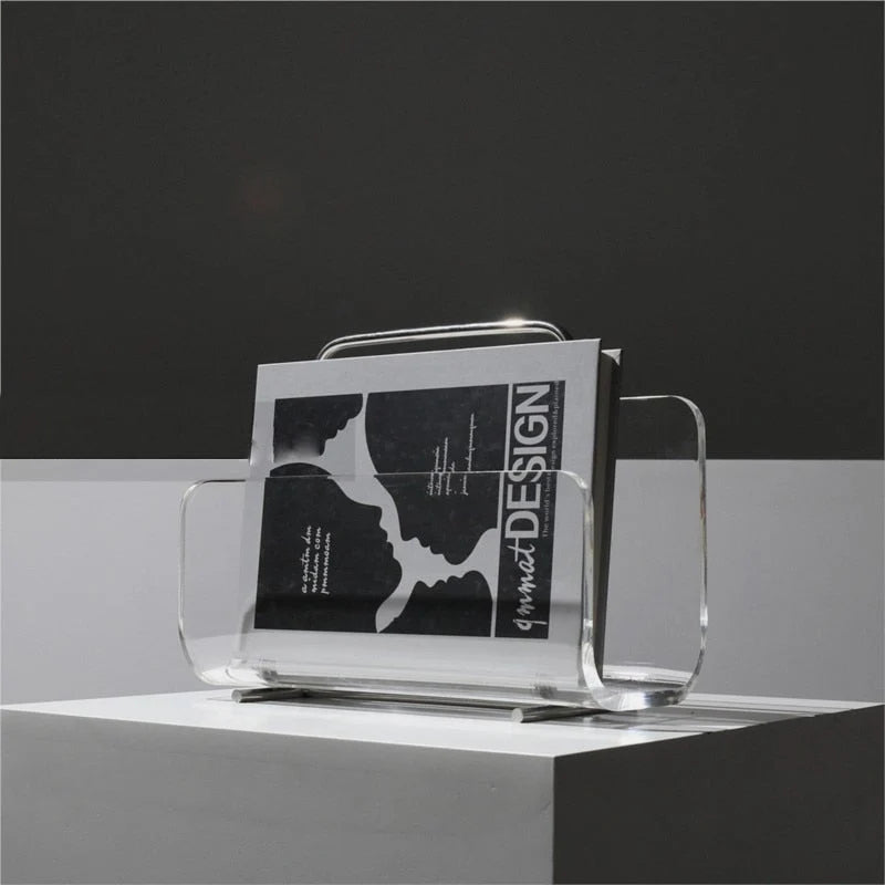 Magazine Holder Acrylic Transparent Space-Saving Storage