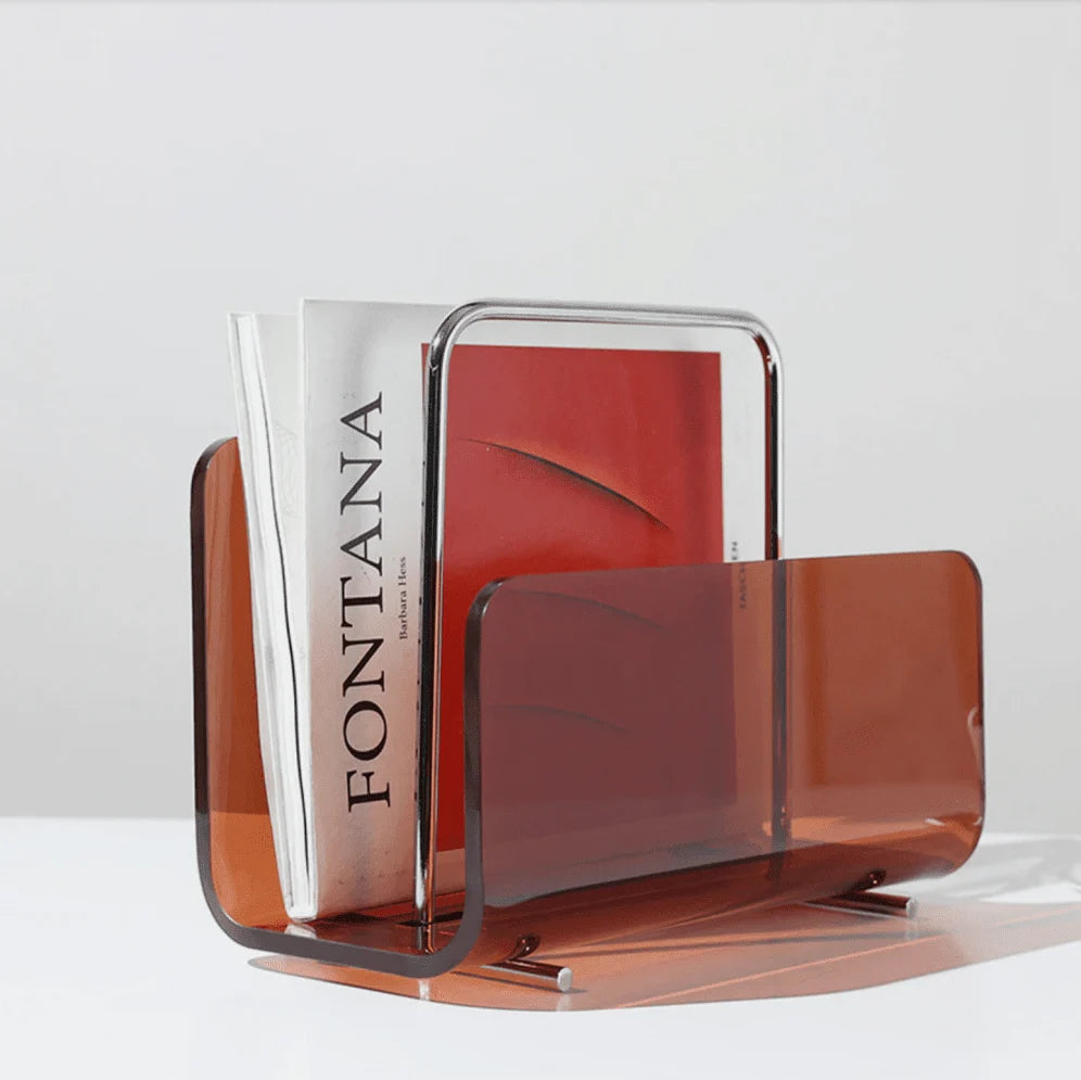 Magazine Holder Acrylic Transparent Space-Saving Storage