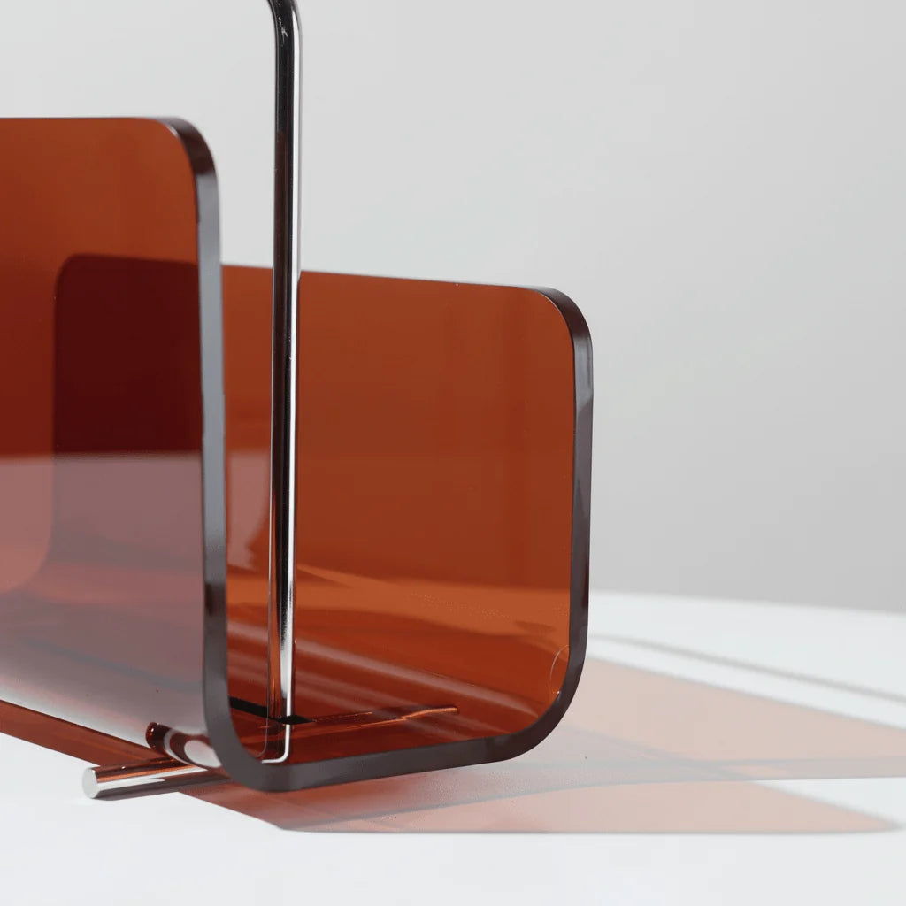 Magazine Holder Acrylic Transparent Space-Saving Storage