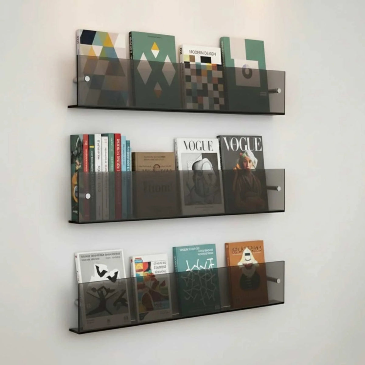 Magazine Holder Acrylic Wall-Mounted Space-Saving