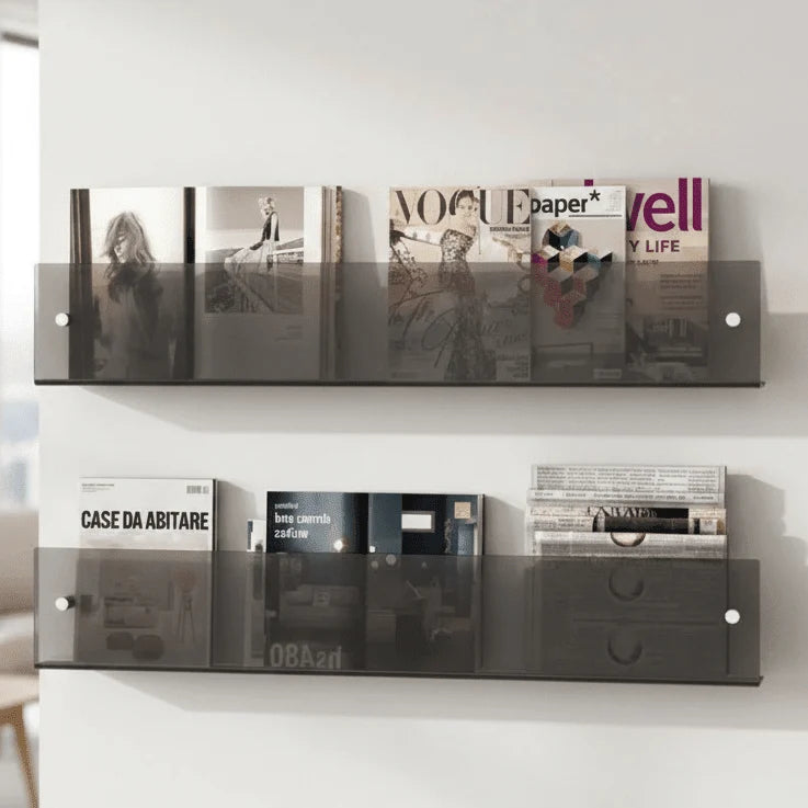 Magazine Holder Acrylic Wall-Mounted Space-Saving