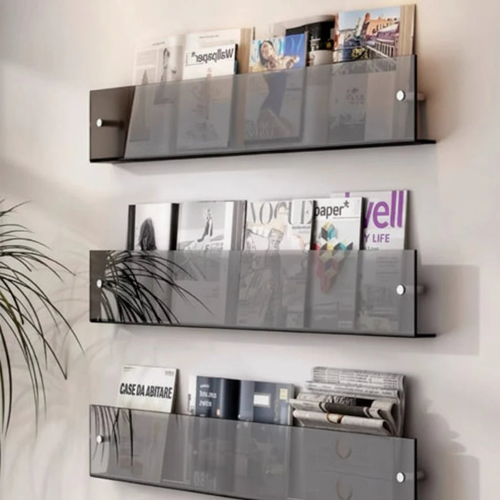 Magazine Holder Acrylic Wall-Mounted Space-Saving