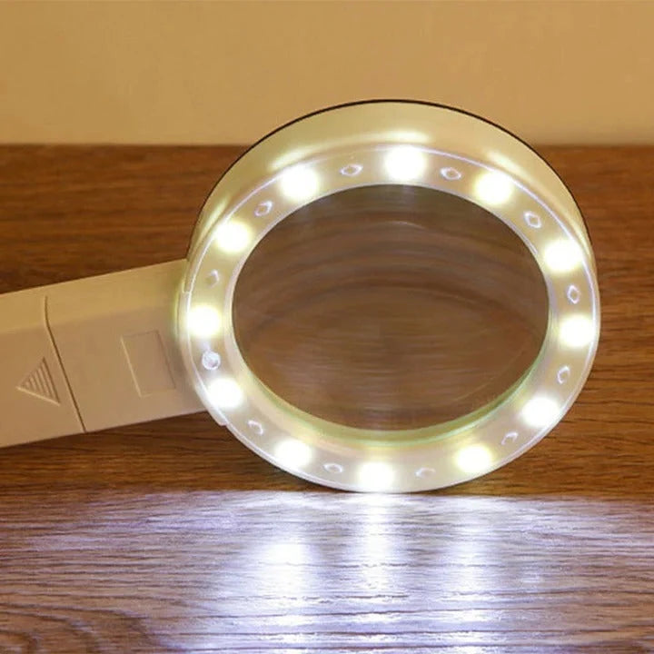Magnifying Glass 30X LED Illumination Scratch-Resistant Lens