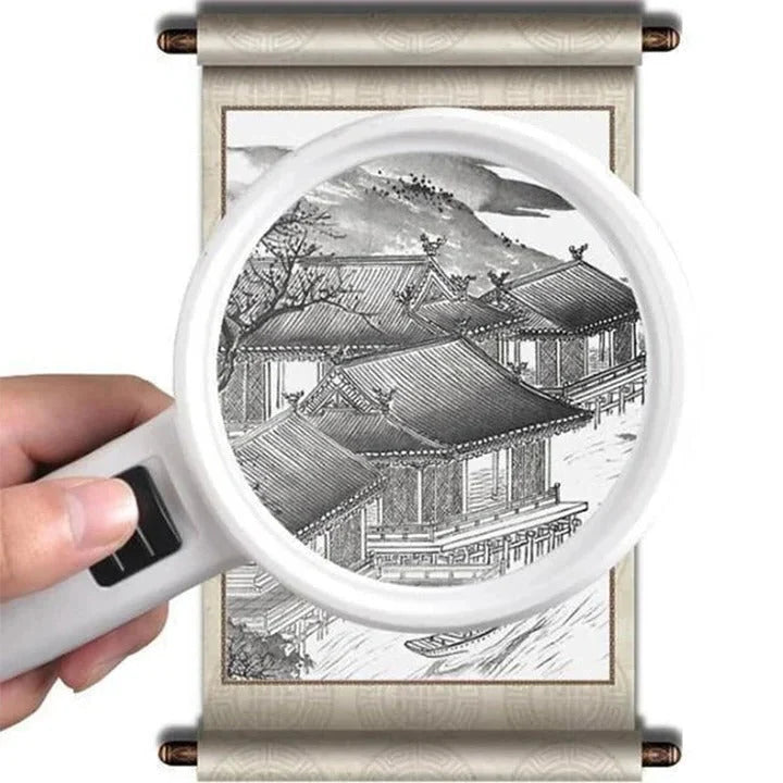 Magnifying Glass 30X LED Illumination Scratch-Resistant Lens