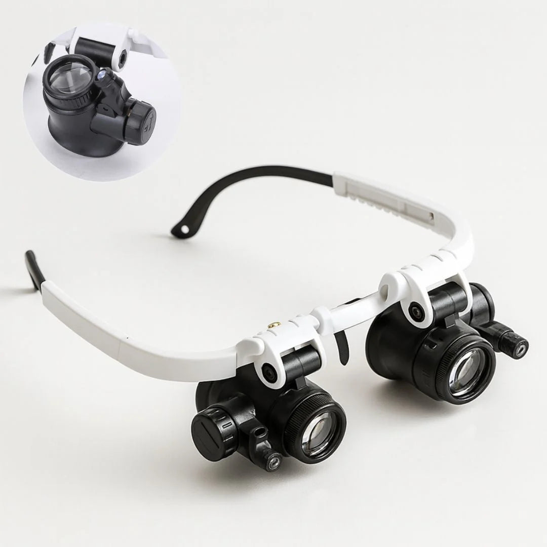 Magnifying Glasses Headband 8x 15x 23x LED Lights