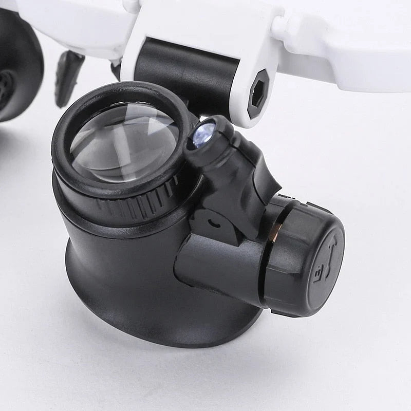 Magnifying Glasses Headband 8x 15x 23x LED Lights