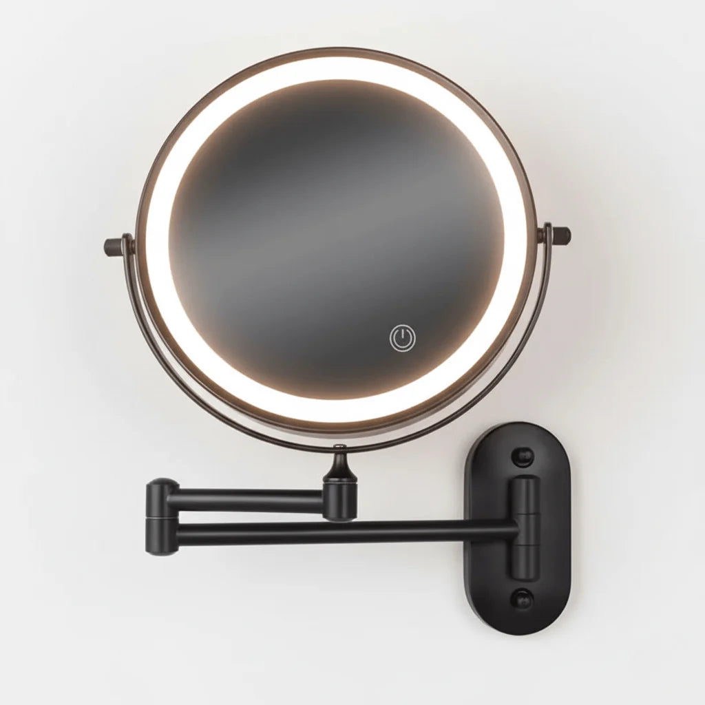 Makeup Mirror Dimmable LED Rechargeable 3×–10× Magnification