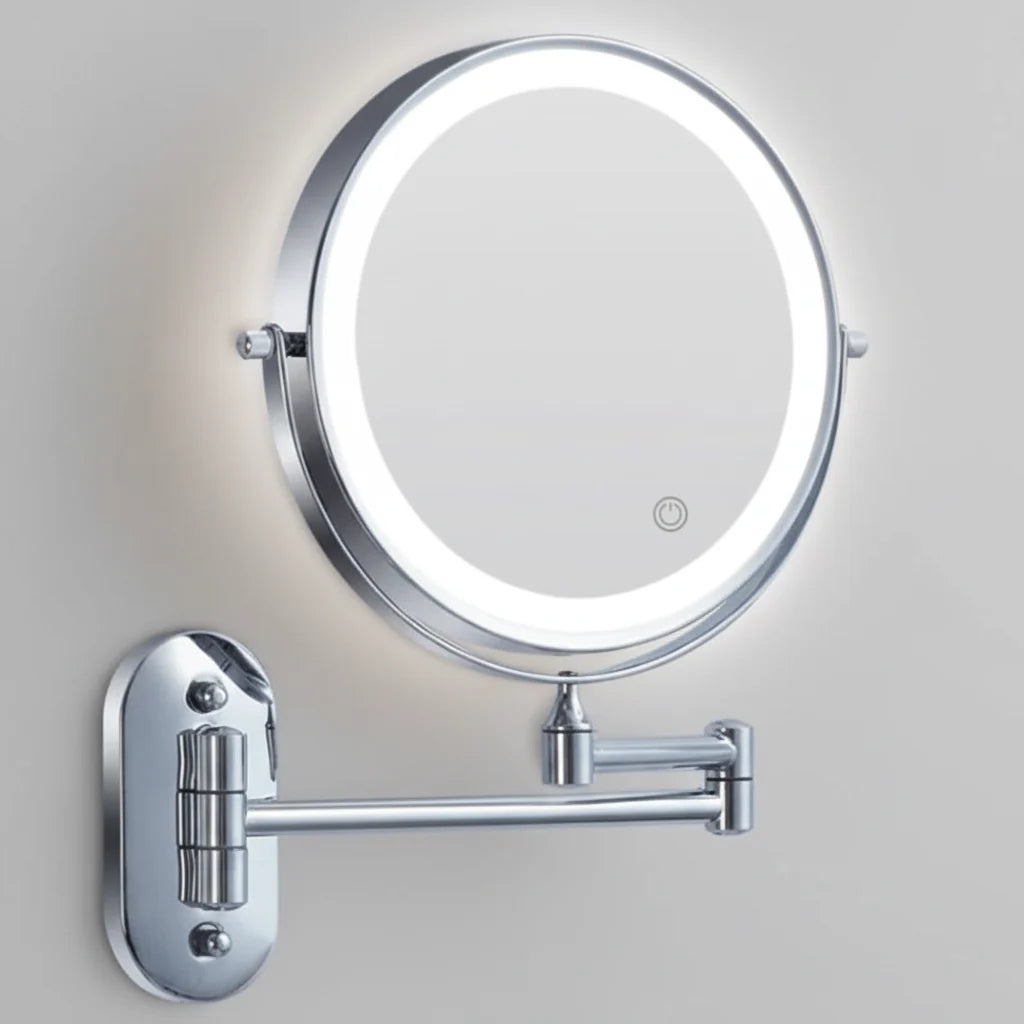 Makeup Mirror Dimmable LED Rechargeable 3×–10× Magnification