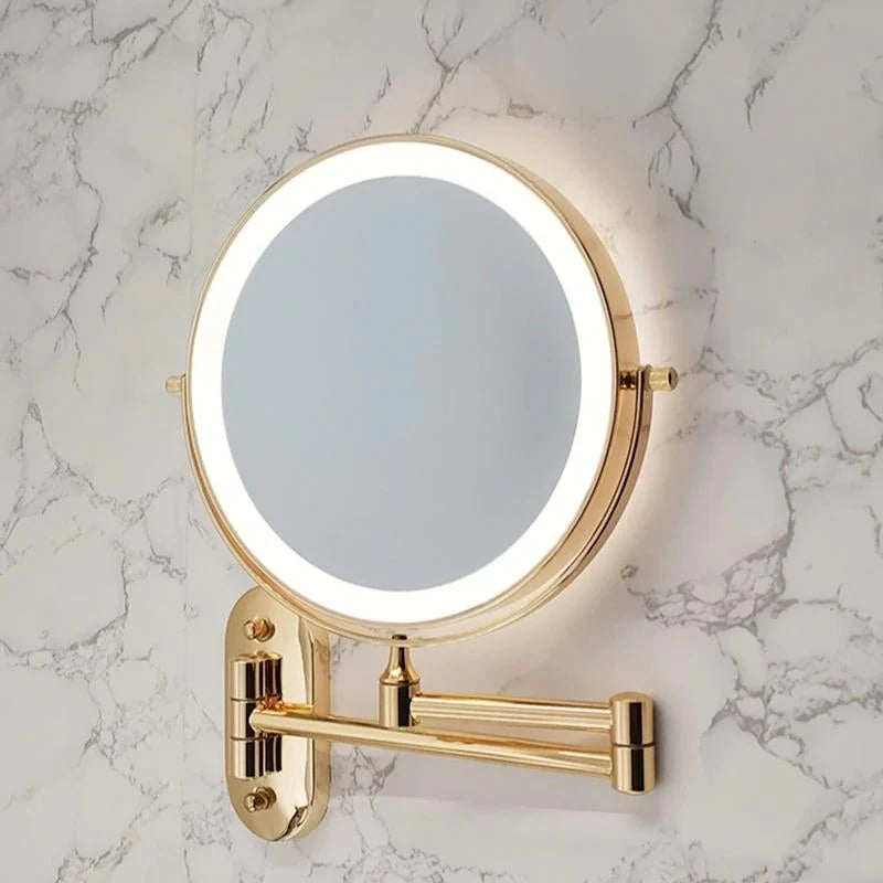 Makeup Mirror LED Ring Light Rechargeable 3×–10× Magnification