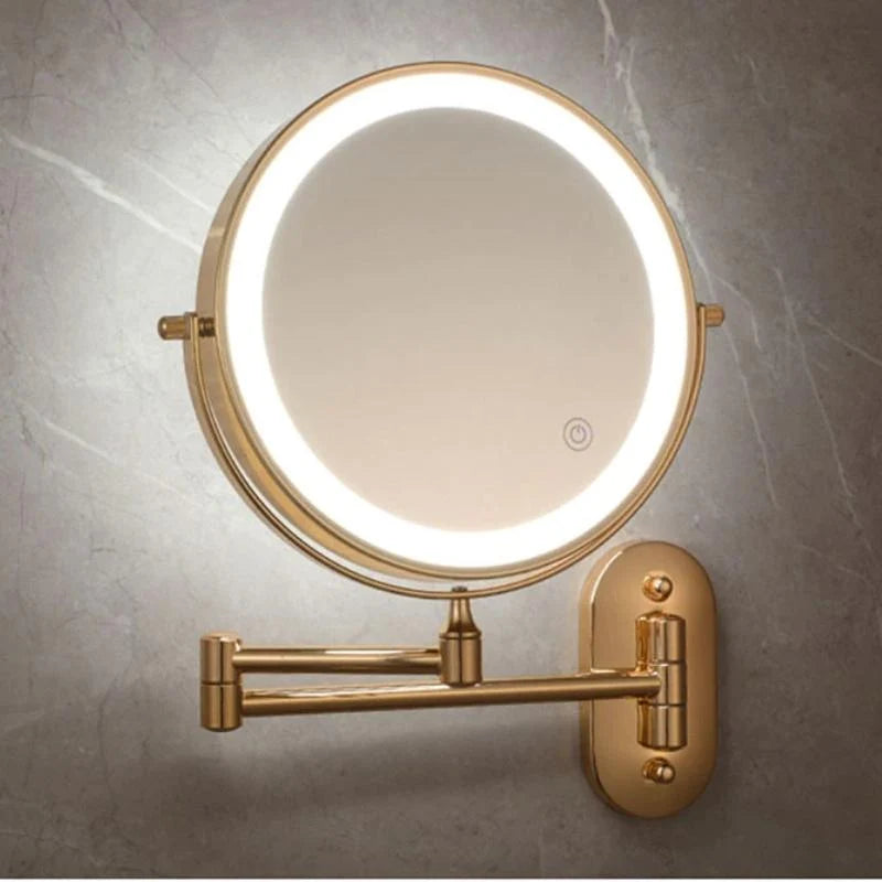 Makeup Mirror LED Ring Light Rechargeable 3×–10× Magnification