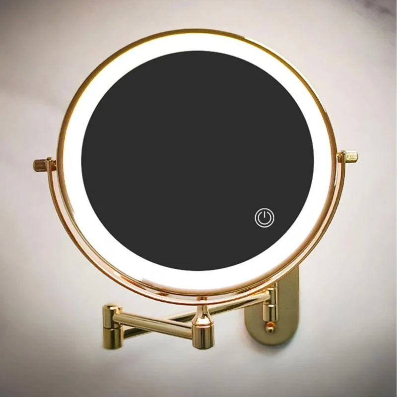 Makeup Mirror LED Ring Light Rechargeable 3×–10× Magnification