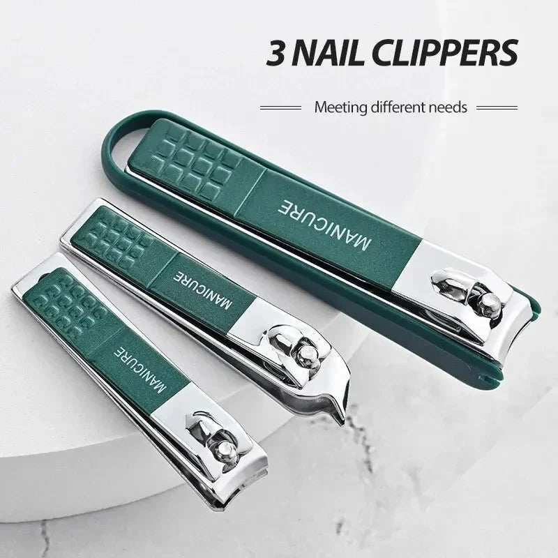 Manicure & Pedicure Set Stainless Steel Non-Slip Handles
