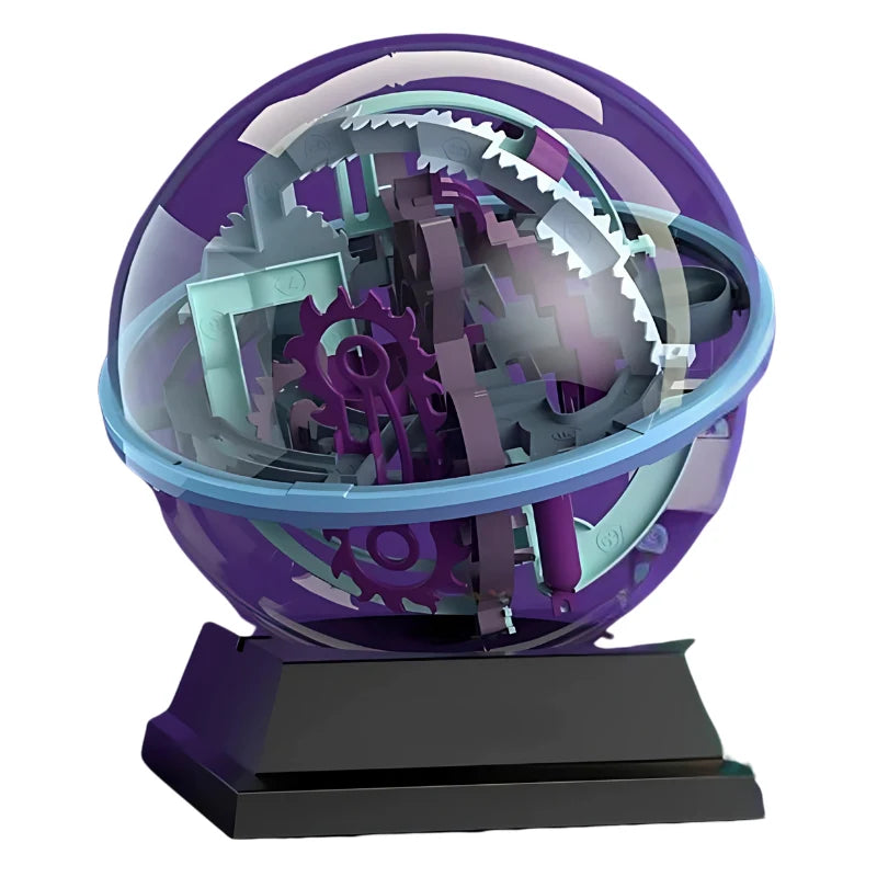 Maze Puzzle Ball Transparent Numbered Paths Four Difficulty Levels