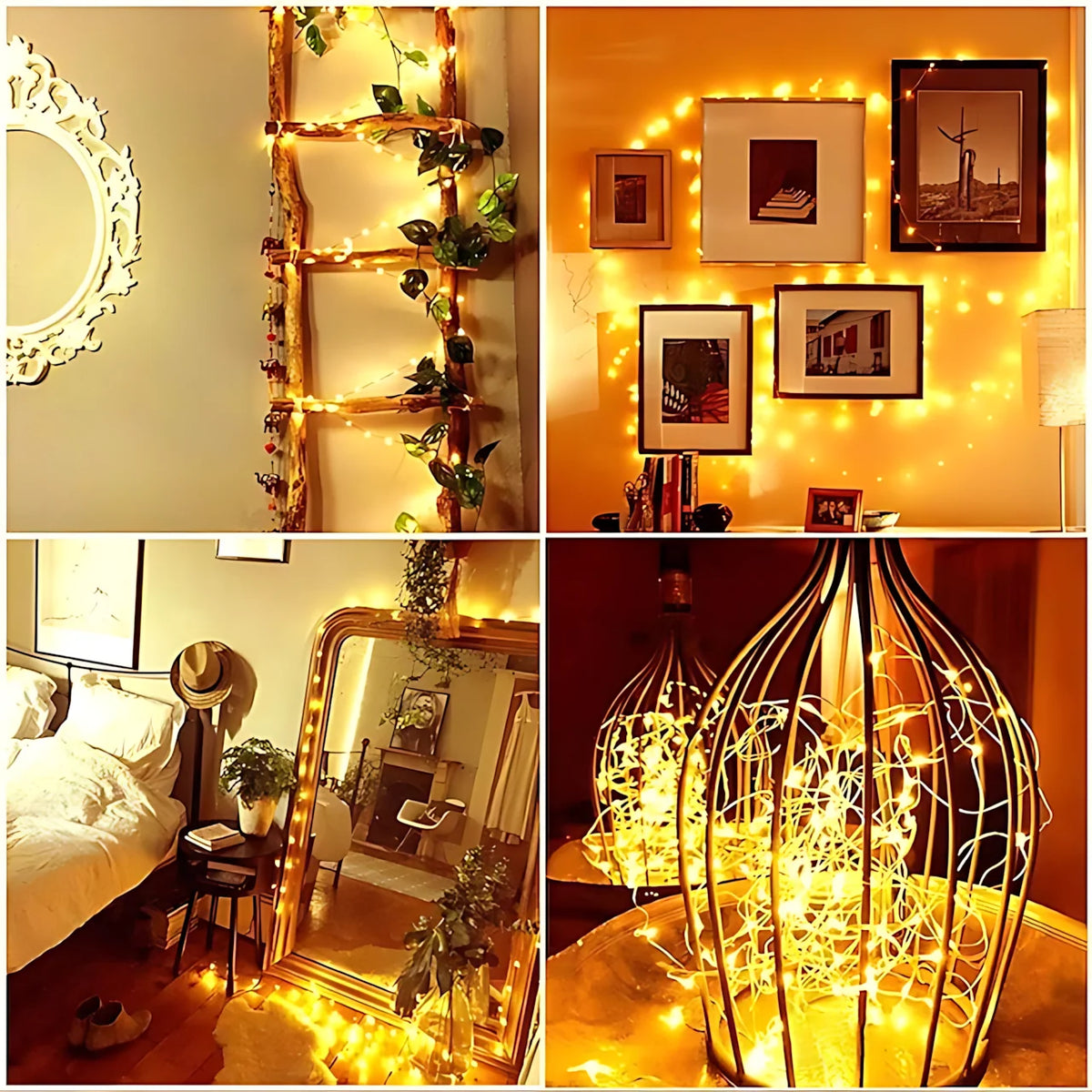 Mini LED String Lights Flexible Waterproof Set of 100