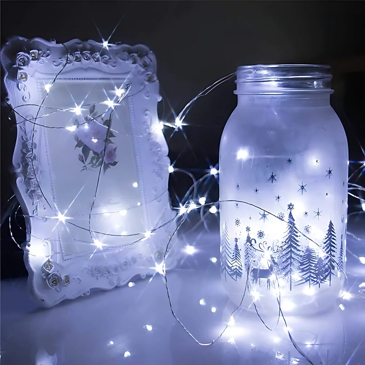 Mini LED String Lights Flexible Waterproof Set of 100
