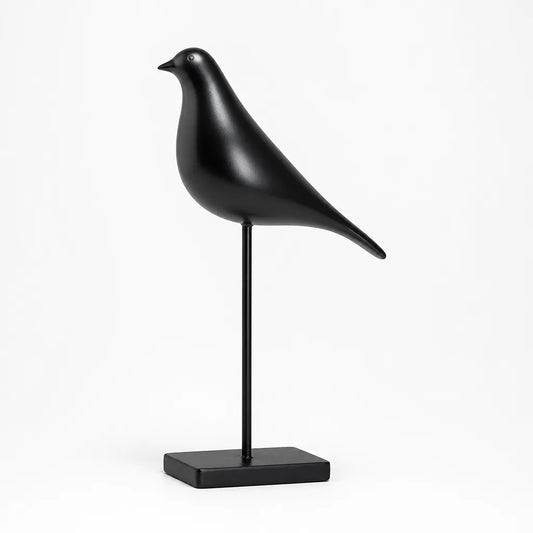 Minimalist Glossy Ceramic Bird Figurine